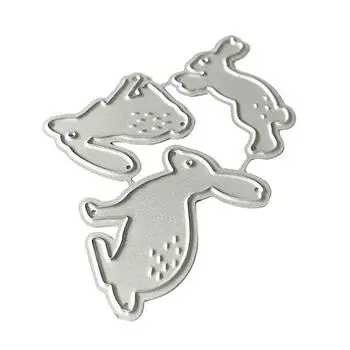 Кролик Банни металлический трафарет для скрапбукинга DIY альбом штамп бумажная карта