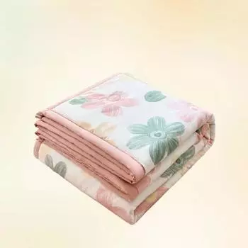 Кролик Цветочный Принт Стиранный Хлопок Летнее Одеяло для Кондиционера Спальня Для Style A,110x150cm