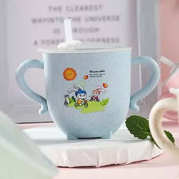 Кролик герметичная детская бутылка для воды питьевая пипетка бутылка чашка для воды бутылочка для кормления ребенка розовый