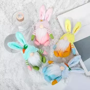 Кролик Гном Гном Настольный Маленький Висячий Мультфильм Фестиваль Сцена Композиция Украшение 17*7.5*6CM