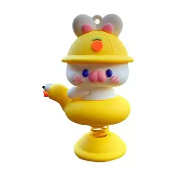 Кролик качающаяся голова для приборной панели автомобиля кролик счастливая статуэтка качающаяся голова кукла животное приборная панель фигурка милый прочный смола