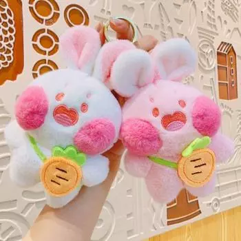 Кролик кукла игрушка кролик плюшевый брелок сумка кулон мультфильм плюшевый кулон подарок на день рождения серый
