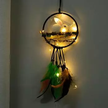 Кролик Ловец снов перья ручной работы украшения подарок на день рождения выпускной настенный декор дома No light