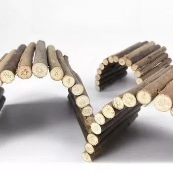 Кролик моляр ветка ивы хомяк игрушка принадлежности Золотая проволока Медведь моляр лестница забор арочный мост игрушка S