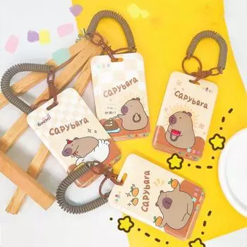 Кролик Мультяшный Карточный Чехол Собака Фото Защитный Чехол Кавайный Капибара Держатель Карты Студент Style B