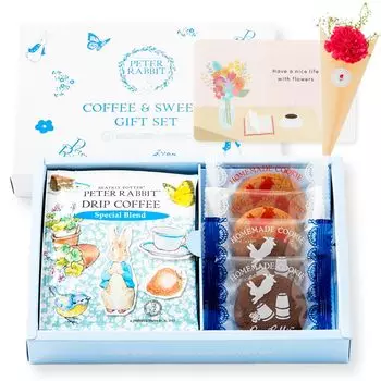 Кролик Питер Кофе Печенье Доставка Подарочная карта Bloomie Bloomee Сладости Ассортимент Сладости Западные сладости Выпечка Мини-букет Букет Свежие цветы