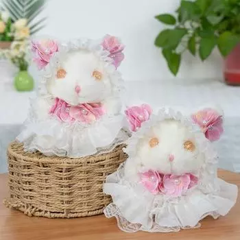 Кролик плюшевая игрушка милая кукла кукла свадебный плед кукла 8 дюймов кукла захват Color random hair