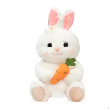 Кролик плюшевый с морковкой кукла кролик мягкая игрушка животное для вечеринки белый