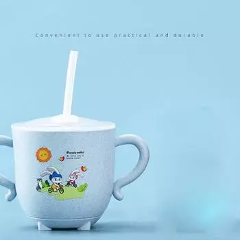 Кролик Пшеничный Стебель Питьевая Пипетка Бутылка Детская Бутылка Для Воды Бутылочка Для Кормления Детей Чашка Для Воды розовый