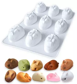 Кролик силиконовый финансист Мадлен Tigre печенье запеченный кролик 9 проверка качества пройдена продукт форма, канеле форма, форма, форма, форма, форма, товары,