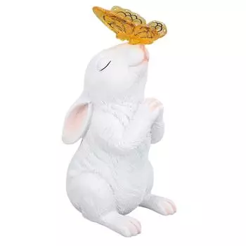 Кролик уличный светильник на солнечной батарее Статуя Кролик Садовая скульптура Декор Светильник Автоматический датчик Orname