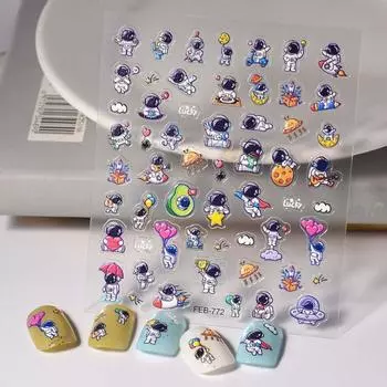 Кролики Мультфильм Медведь Наклейки для ногтей Рельефные наклейки Мультяшные украшения для ногтей Маникюрный салон StyleA