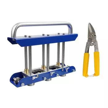 Кромкогибочный ролик синего цвета с V-образным роликом, рулонная кровля из быстрорежущей стали и алюминиевого сплава