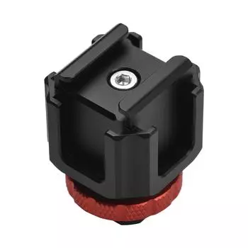 Кронштейн-адаптер для холодного башмака из легкого алюминиевого сплава с удлинителем для крепления к холодному башмаку для DSLR ILDC чёрный