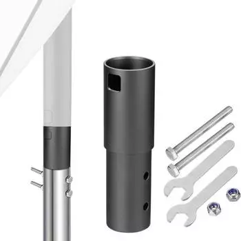 Кронштейн-адаптер для настенного крепления, прочный, несущий нагрузку, простая установка, комплект для крепления труб из алюминиевого сплава для антенны Starlink V2 чёрный