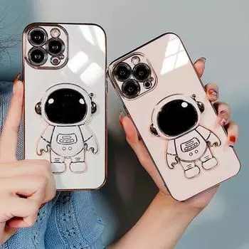 Кронштейн астронавта, мягкий чехол с квадратным краем и покрытием для телефона, роскошный чехол из ТПУ с покрытием для телефона Vivo Vivo S1 ярко-зеленый