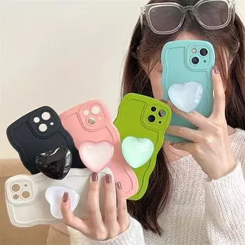 Кронштейн Crystal Love с волнистым краем для Xiaomi 12Pro, Redmi Note11, K40S — защитный чехол от падения, все включено Xiaomi 12pro