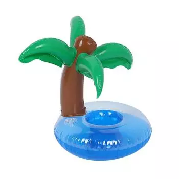 Кронштейн для чашки из мягкого ПВХ Ins Style водонепроницаемый для вечеринки у бассейна (Кокосовая пальма)
