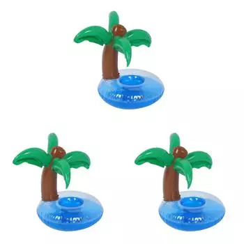 Кронштейн для чашки из мягкого ПВХ Ins Style водонепроницаемый для вечеринки у бассейна (Кокосовая пальма)