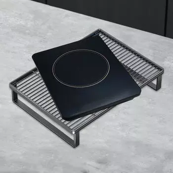 Кронштейн для держателя посуды, компактная кухонная полка для микроволновой печи Black S