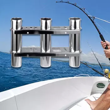 Кронштейн для держателя удочки для лодки, подставка для инструментов для пресноводных и соленых снастей 3 Tube