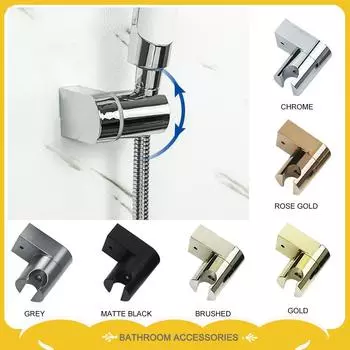 Кронштейн для душевой лейки из АБС-пластика, настенный кронштейн для душа, фиксированный, регулируемый, черный держатель для душа, аксессуары для ванной комнаты