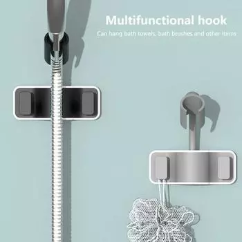 Кронштейн для душевой лейки, регулируемый, устойчивый к падению, прочный, премиум-класса, без перфорации, подставка, аксессуары для банных полотенец чёрный