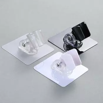 Кронштейн для душевой насадки для ванной комнаты 7,2*7,2 см, АБС-пластик, черный белый