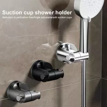 Кронштейн для душевой стойки с крючком, прочный клей, водонепроницаемый, сменный держатель для душевой стойки чёрный