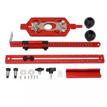 Кронштейн для фрезерного паза 3 в 1 Регулируемые направляющие для резки по окружности Кондуктор для фурнитуры шкафа Woodworki