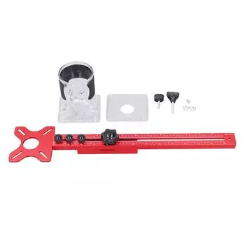 Кронштейн для фрезерования пазов 4 в 1, шаблон для фурнитуры шкафа, направляющая для круговой резки, регулируемая, для деревообработки