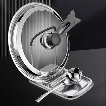 Кронштейн для хранения крышек кастрюль из нержавеющей стали 304, складная кухонная стойка для хранения, многофункциональная стойка для хранения кастрюль и лопаток