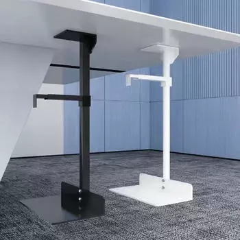 Кронштейн для крепления компьютера под столом, регулируемый угол поворота, простая установка, подвеска для мэйнфрейма ПК чёрный