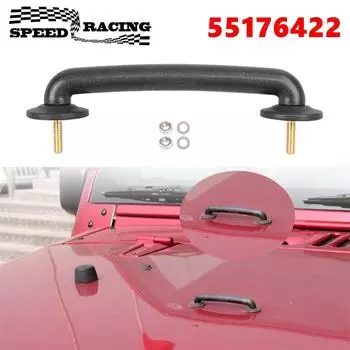 Кронштейн для крепления лобового стекла, ручка капота, петля Footman 55176422, подходит для Jeep Wrangler JK 2007-2018 и Wrangler TJ 1997-2006 чёрный