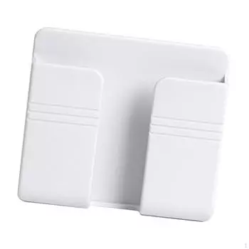 Кронштейн для крепления мобильного телефона с зарезервированным отверстием для зарядки. Компактная многоцелевая док-станция для хранения. белый