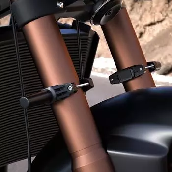 Кронштейн для крепления мотоцикла на световую планку, кронштейн для крепления велосипеда для установки фонарей диаметром 2-5,5 см чёрный