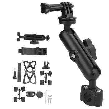 Кронштейн для крепления на руль мотоцикла/экшн-камеры/телефона с зажимом для телефона