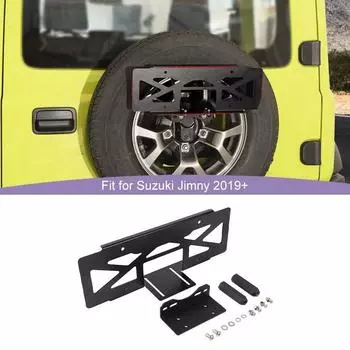 Кронштейн для крепления номерного знака запасного колеса автомобиля, подходит для Jeep Wrangler JK, Wrangler TJ, Suzuki Jimny, Ford Bronco, внешние аксессуары