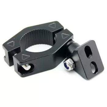 Кронштейн для крепления светодиодной фары мотоцикла, регулируемый угол наклона, вертикальный хомут для крепления трубки, рабочий держатель для дополнительных фонарей чёрный