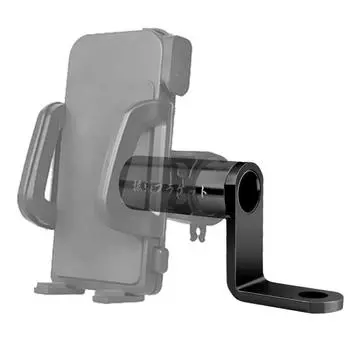 Кронштейн для крепления заднего вида на мотоцикл, металлический, зажим для крепления удлинителя на мотоцикл, зажим для крепления удлинителя на мотоцикл, подставка для телефона на мотоцикл серебряный