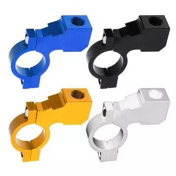 Кронштейн для крепления зеркала заднего вида на мотоцикл, квадроцикл, хомут с резьбой 10 мм, кронштейн для крепления зеркала заднего вида на руль мотоцикла белый