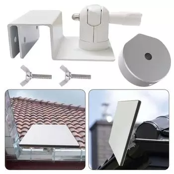 Кронштейн для крепления желобов, регулируемый по углу, универсальный, простой монтаж, надежный, устойчивый к погодным условиям, комплект для крепления желобов серебряный
