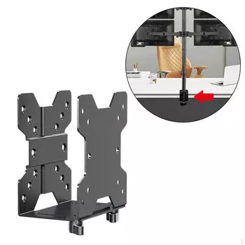 Кронштейн для мини-ПК под стол, крепление для компьютера, регулируемый держатель ЦП, стойка для тонкого клиента