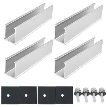 Кронштейн для модуля солнечной панели, рельсовый трапециевидный профиль для крепления фотоэлектрических систем на крыше, направляющая для кронштейна 20 мм, аксессуары для солнечной системы