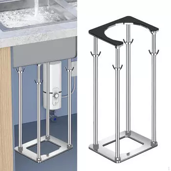 Кронштейн для мойки под столешницу Держатель для кухонной раковины Подставка Рама Сверхпрочный Нескользящий 36 cm To 46 cm