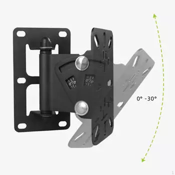 Кронштейн для настенного крепления динамика, наклонно-поворотный, универсальный, черный, регулируемый