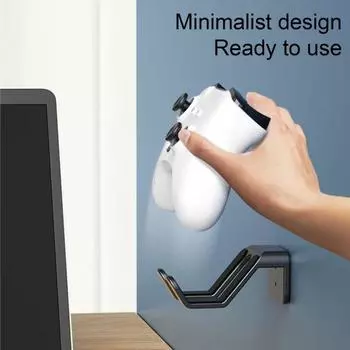 Кронштейн для настенного крепления игрового контроллера с противоскользящими накладками, грузоподъемность 2 кг, простая установка, стойка для игрового контроллера для Switch белый