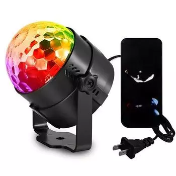 Кронштейн для пульта дистанционного управления Маленький магический шар Светодиодный вращающийся разноцветный лазерный свет Кристальный KTV Лазерный свет магического шара Атмосфера Сцена US
