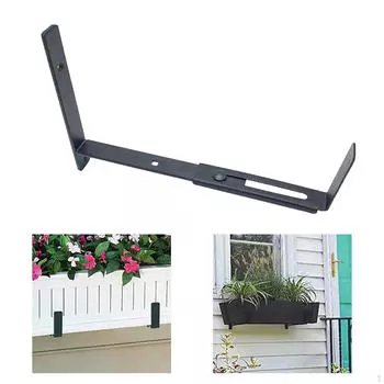 Кронштейн для ящика для цветов Держатель для цветов Настенное крепление Подвесной горшок диаметром от 8 до 12 дюймов