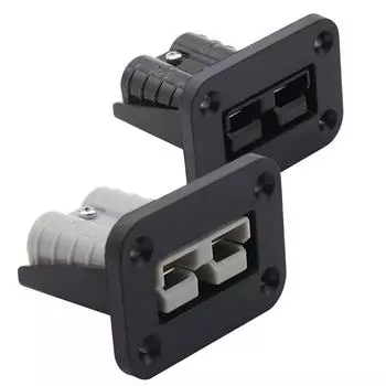 Кронштейн для скрытого монтажа с пылезащитным чехлом, монтажная панель для соединителя 50 А для соединителя Anderson чёрный